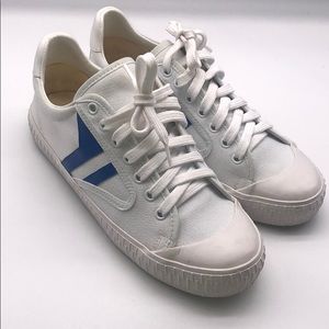 Celine White and Blue Pimsole sneakers